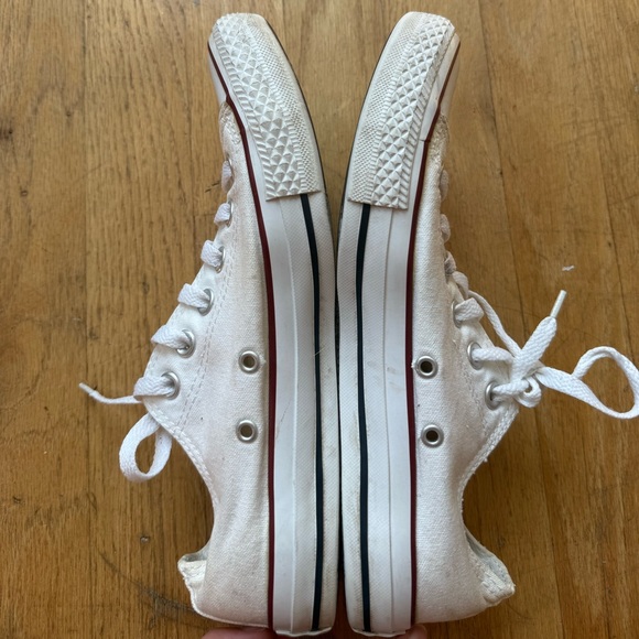 Converse White Low-top All Star Canvas Sneakers - Picture 5 of 9